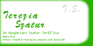 terezia szatur business card